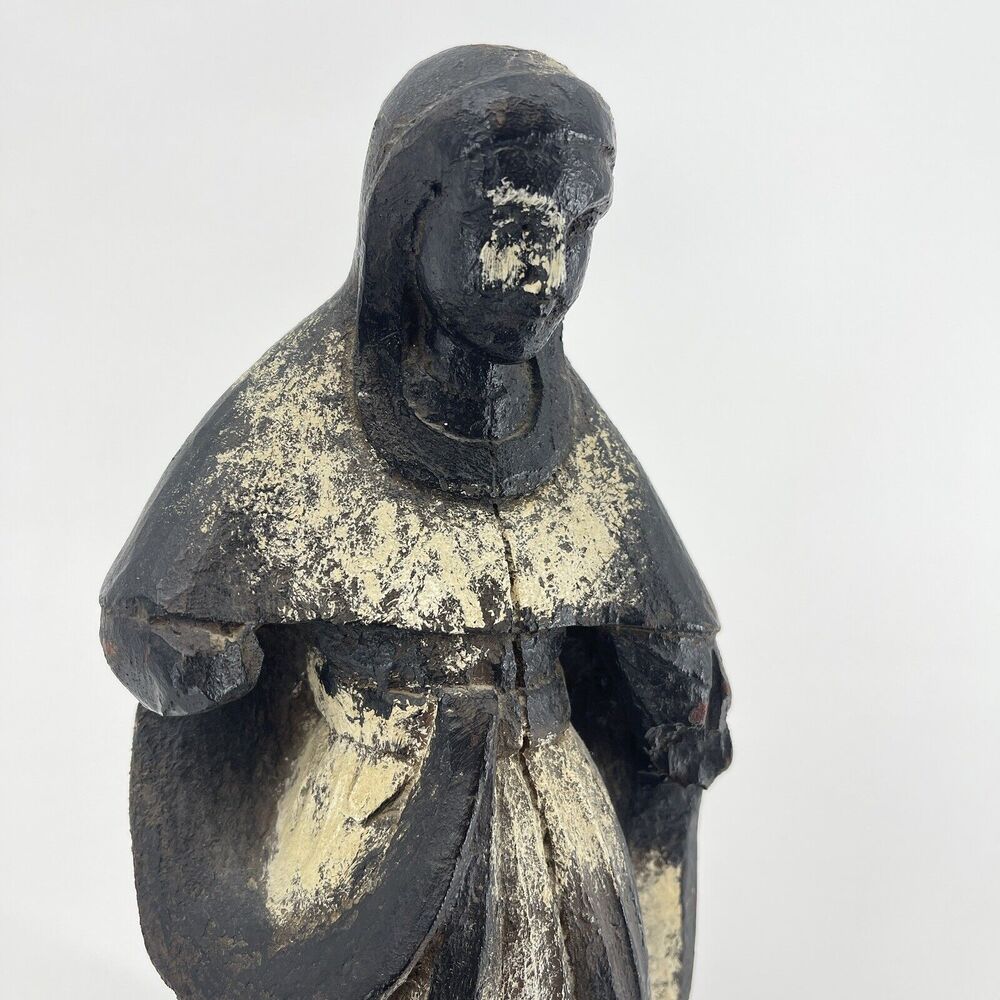 Vintage Nettle Creek Gallery Classics Wood Carved Figurine Woman Saint Religious - Picture 5 of 9
